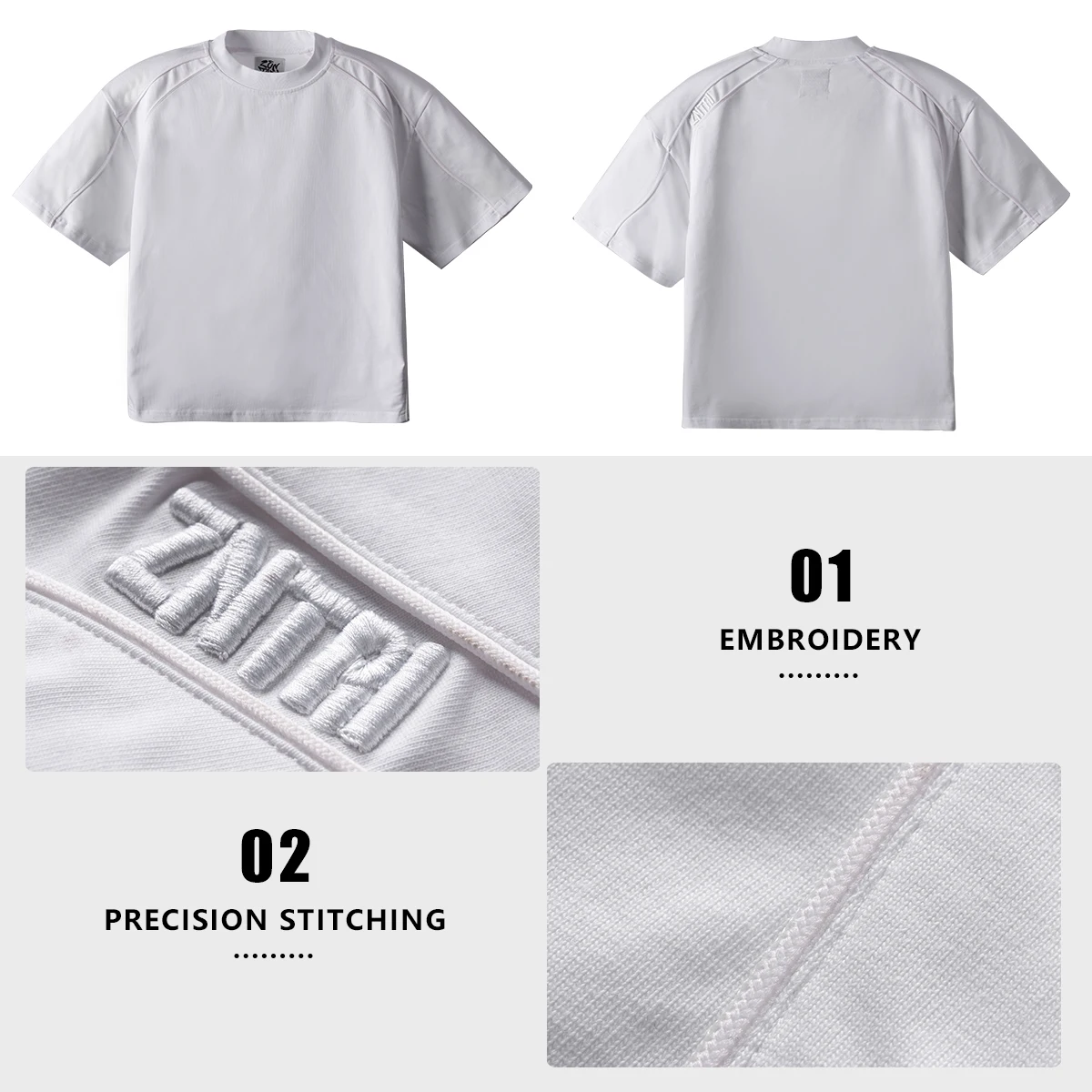 product oversized heavyweight boxyfit 300gsm 100cotton tshirts for men embroidery patch drop shoulder streetwear mens t shirt-2