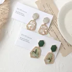 Silver Earrings Earrings S925 Silver Luxury Natural Stone Earrings Palace Retro Emerald Vintage Earrings