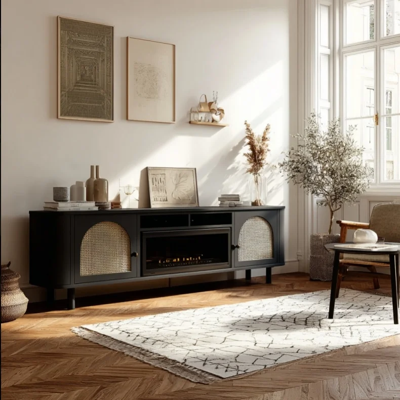 Electric Fireplace, Wooden - detail 14