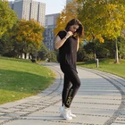 2021 Summer Fashion Blank Black Top Short Sleeve Women's T Shirt Tunic