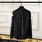 Silk Shirt Luxury Casual White Silk Cotton Long-sleeved Embroidery Men's Formal Shirt