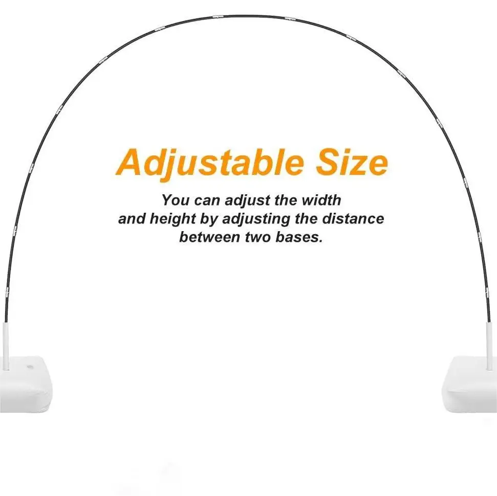 10ft Wide Adjustable Balloon Arch Kit Adjustable Frame with Water Fillable Base Frame Circle Support Ballon Arch Stand