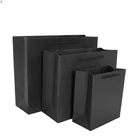 Bags 2021 Wholesale Cheap China High End Cardboard Black Custom Craft Paper Bags With Logo Printed