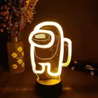 TYSON 3D 16 Color RGB Among Us LED Night Light Illusion Lamp Among Us Light