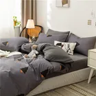 Simple Hot Sale Home Textile Simple And Comfortable Design Duvet Cover Set 100% Polyester Printed Bedsheets Bedding Set