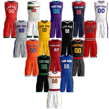 Wholesale Customized Mesh Men Basketball Sports Shirts Performance Breathable Basketball Jersey Sets