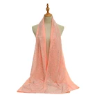Shawl Zhenshiman Big Cashew Flower Latest Plain Chiffon Scarf 2021 Muslim Women Shawl Scarf Wholesale