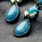 Blue Earring Earrings Fashion Wholesale Women's Sea Blue Water Droplets Earring Sapphire Designer Earrings
