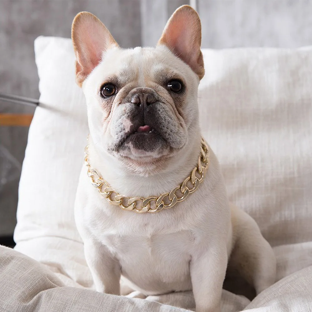 ABS plastic Gold Dog Chain Collar