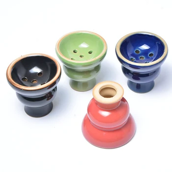 Small Size Ceramic Tobacco Pot Cross-Border Supply Lacquer Technique Hookah Bowl Free Type Pattern 1kg Usage for Chicha