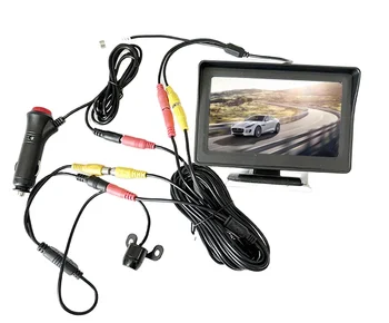 Factory direct sales 4.3 inch AV baby rear seat monitor display with camera cigarette lighter