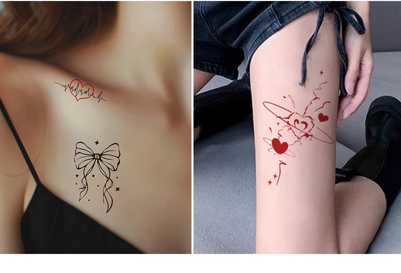 Big Bulk Waterproof Body Buttocks Fake Tattoos love Heart Tempory Tattoos Paper for Adults Sexy supplier