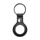 Genuine Leather Protective Case for Airtag with Key Ring