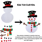 DIY Felt Wall Hanging Christmas Snowman Games Set With 31 PCS Detachable Ornaments