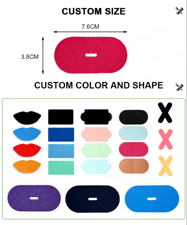 Customized Logo Mouth Tape for Lady Stop Mouth Breathing Sleep Strips Help Nasal Breathing Hypoallergenic Adhesive Sleep Tape details