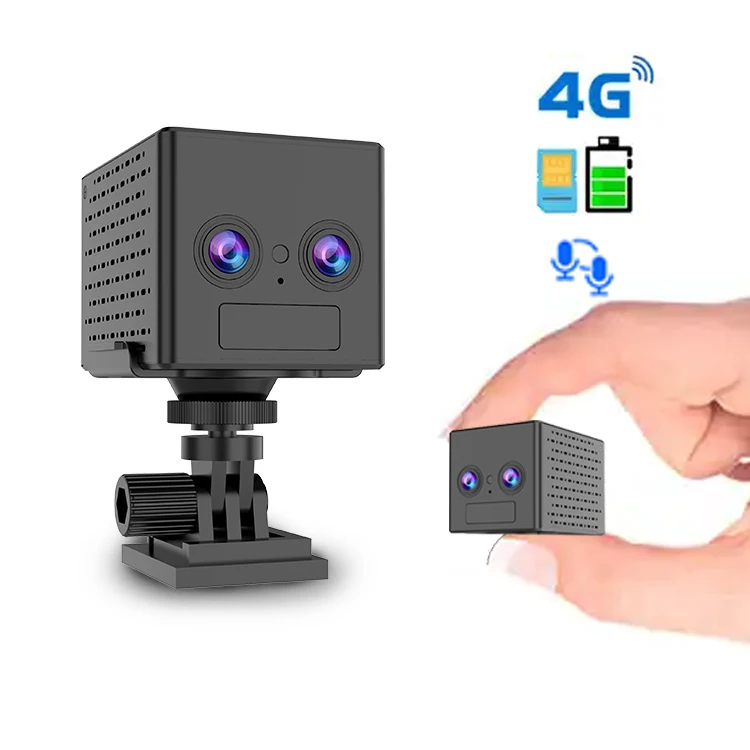 4G Low Power Battery Mini Camera Dual-Lens Hybrid Zoom Camera With Infrared Night Vision Support Cloud Storage