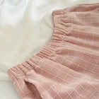 Wear Pink Lace Button Down Turn-down Collar Sleep Wear Pajamas Longwear Suit Sets For Women