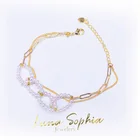 Pearl 2021 New High Quality Natural Freshwater Pearl Double-layer Exquisite Jewelry Bracelet