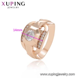 16646 xuping Free sample Fashion jewelry women children hand jewelry 18K gold color Synthetic CZ 3A+ finger ring for man