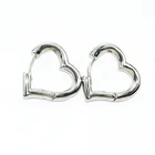 Jewelry Dainty Jewelry Silver Huggie Earrings Heart Shaped Small Ear Fashion Jewelry For Girls
