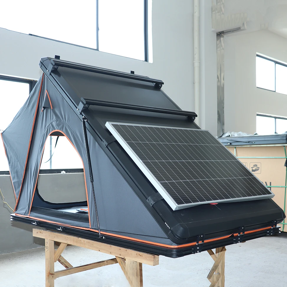 3-4 Person Hard Shell Roof Top Tent with 320G Oxford Cloth and 210x132x150cm Open Size for SUV Rooftop Camping