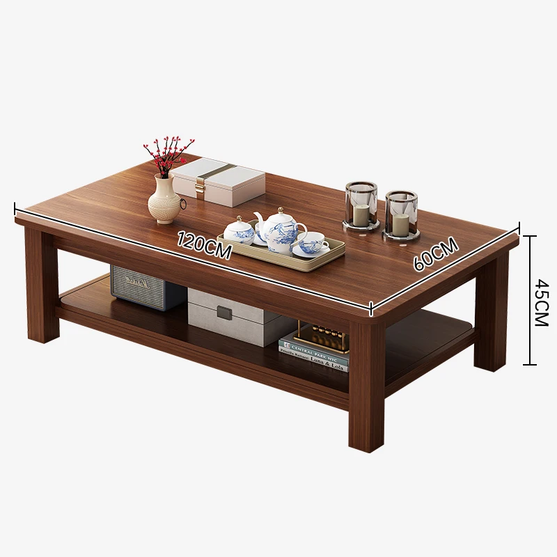 Traditional Vintage Classic Elegant Double Storage Furniture wood design Sofa tea Coffee Table