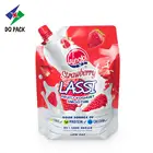 2 Spout Custom Printing Yogurt Foil Packaging 2 Liter Stand Up Pouch With Spout For Sauce