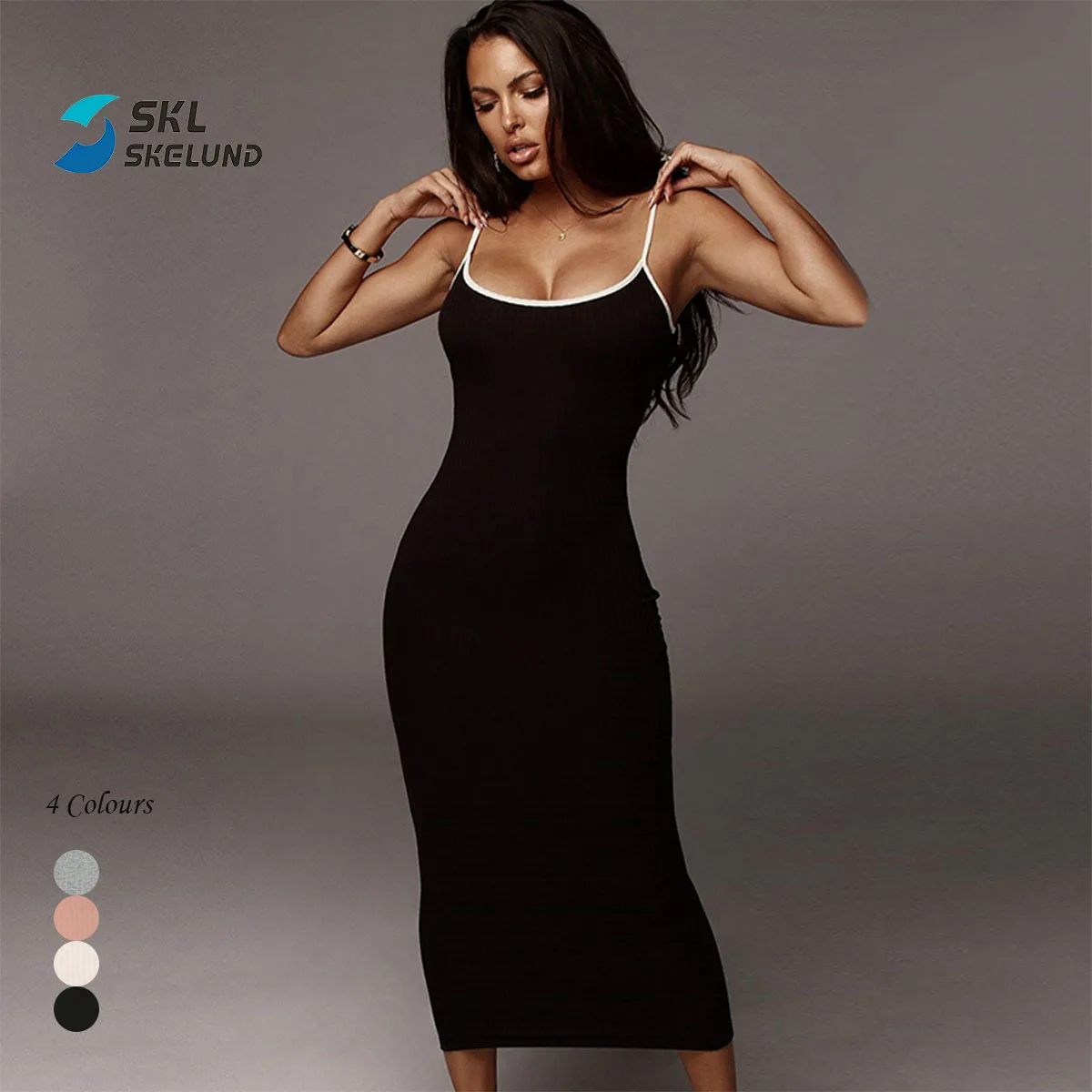 Buy Ribbed Woven Knit Maxi Dress Low 