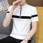 T-shirt Shirt High Quality Homme Polo T-shirt Cotton Casual Polo Zipper Shirt Loose Fashion New Top