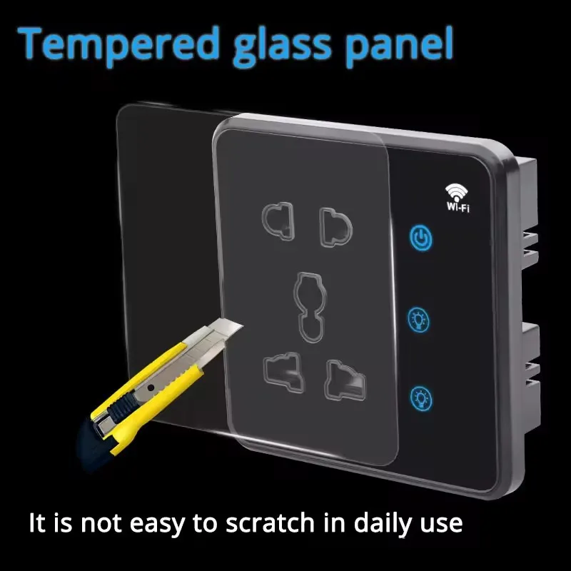 Tuya/Zigbee Smart Touch switch US EU and UK Smart Home Multi-function Wifi wall socket