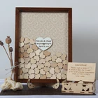 Wedding Custom Personalized Guest Book Top Wooden Frame Alternative Love Wedding Event Sign-in Box Decoration