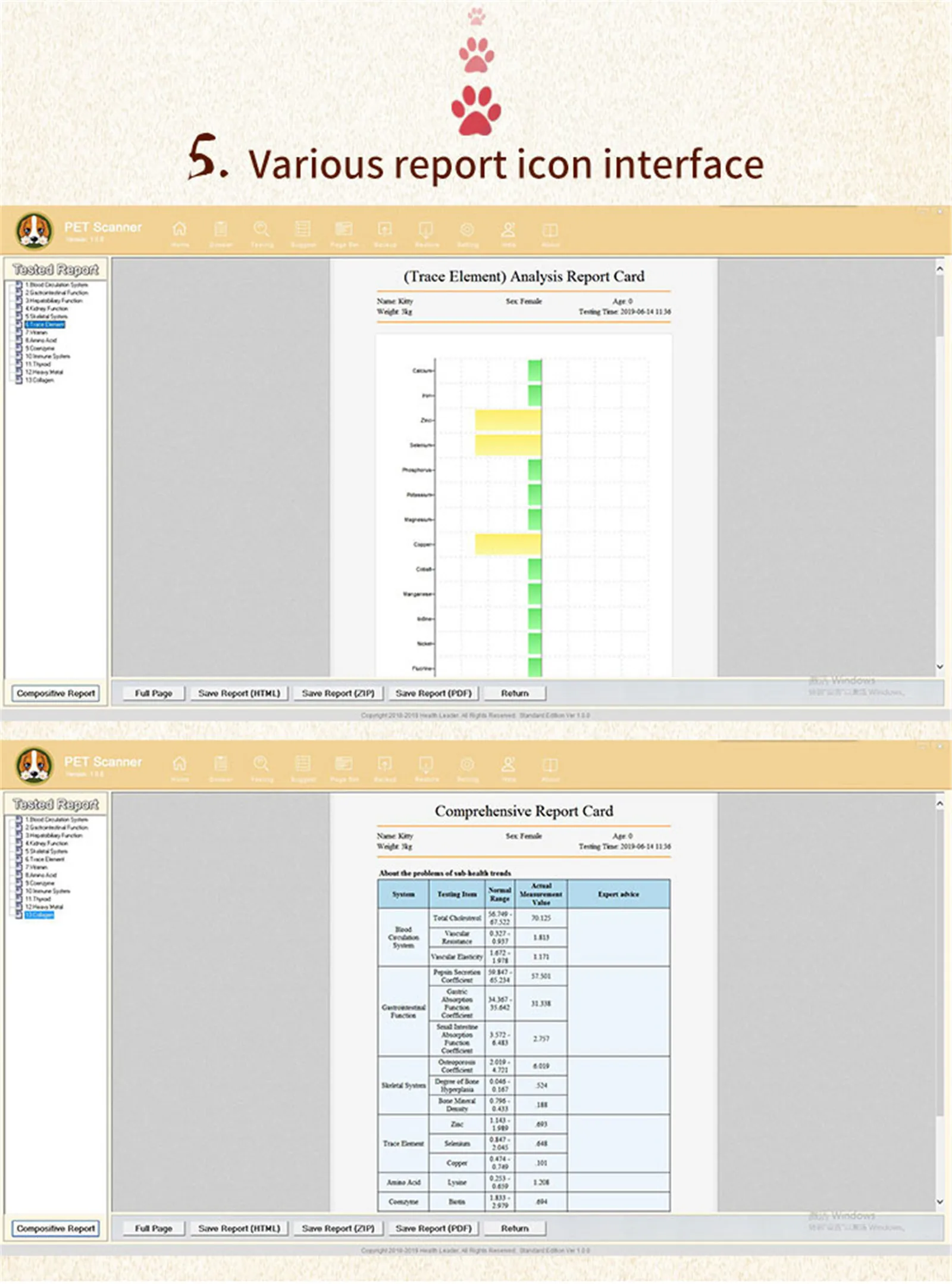 JYTOP Pets Health Biochemical Analysis With Software New PET Scanner Quantum Animal Tester for DOG and CAT
