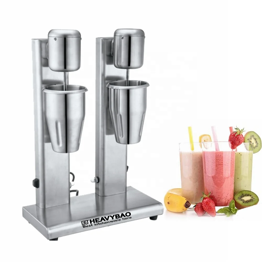 Commercial Milk Shake Machine Double Head Drink Mixer 18000RMP Stainless Steel 
