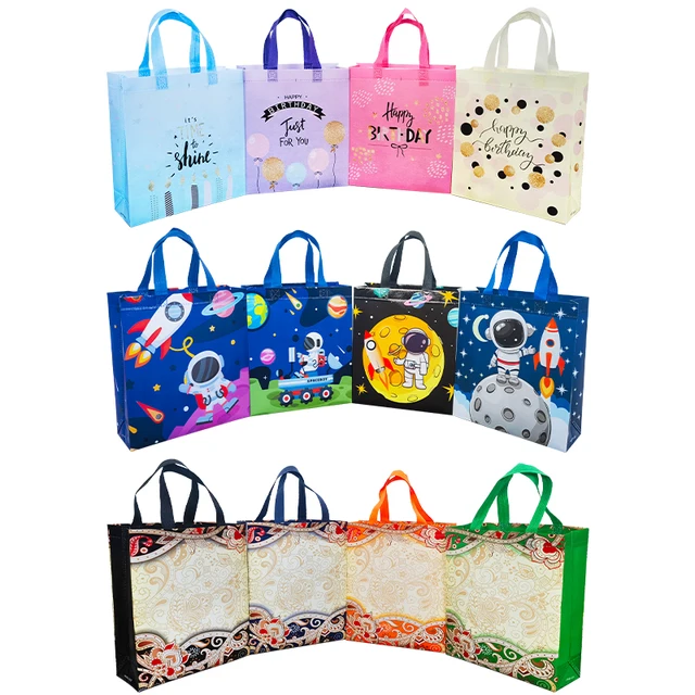 Non-woven bag cute cartoon eco-friendly bag gift packaging large capacity waterproof tote bag gift decoration