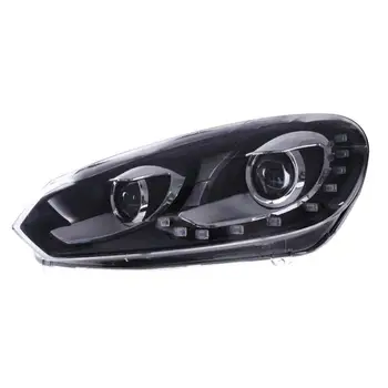 Suitable for xenon volkswagen golf 6 led headlight  headlamp assembly height 6 modified R20 tear eye daytime running light lens