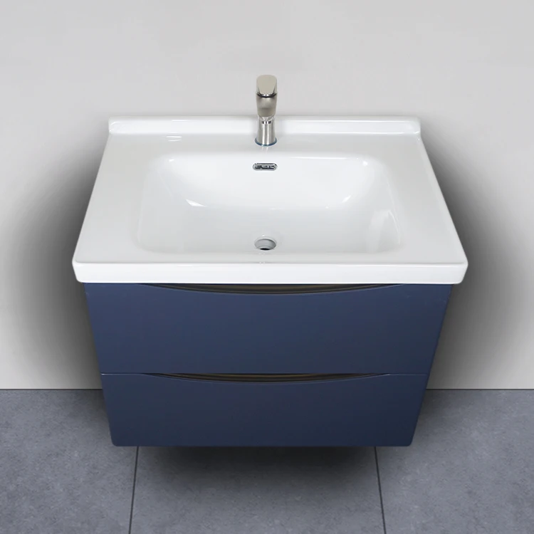 Tarpul European Style Blue Wall-Mounted Bathroom Vanity Cabinets Modern Design Sanitary Ware Bath Set for Home or Hotel factory