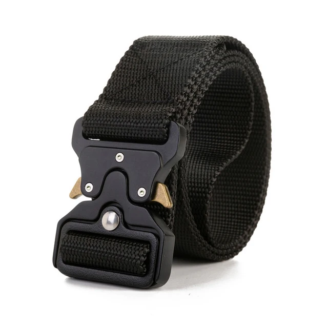 Outdoor Tactical Belt Heavy Duty Waist Belt Adjustable Military Style Nylon Belt 