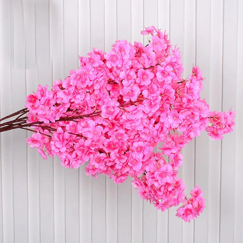 2023 100 Cm Silk Cherry Blossom Flowers For Home Decoration Pink White