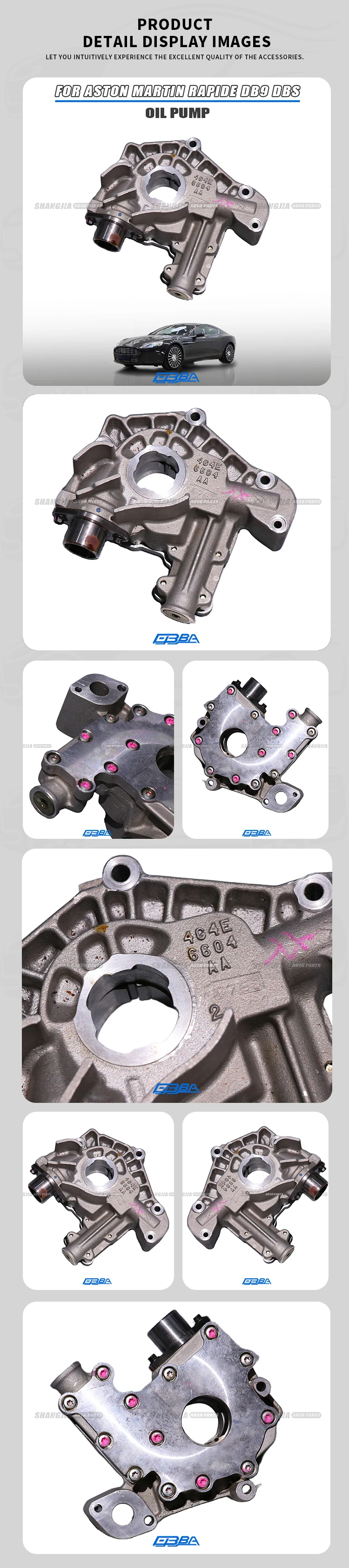 Used Auto Parts Lightweight Aluminium Alloy Oil Pump For Aston Martin Rapide DB9 DBS 8G430411112 Easy Installation Car Oil Pump factory