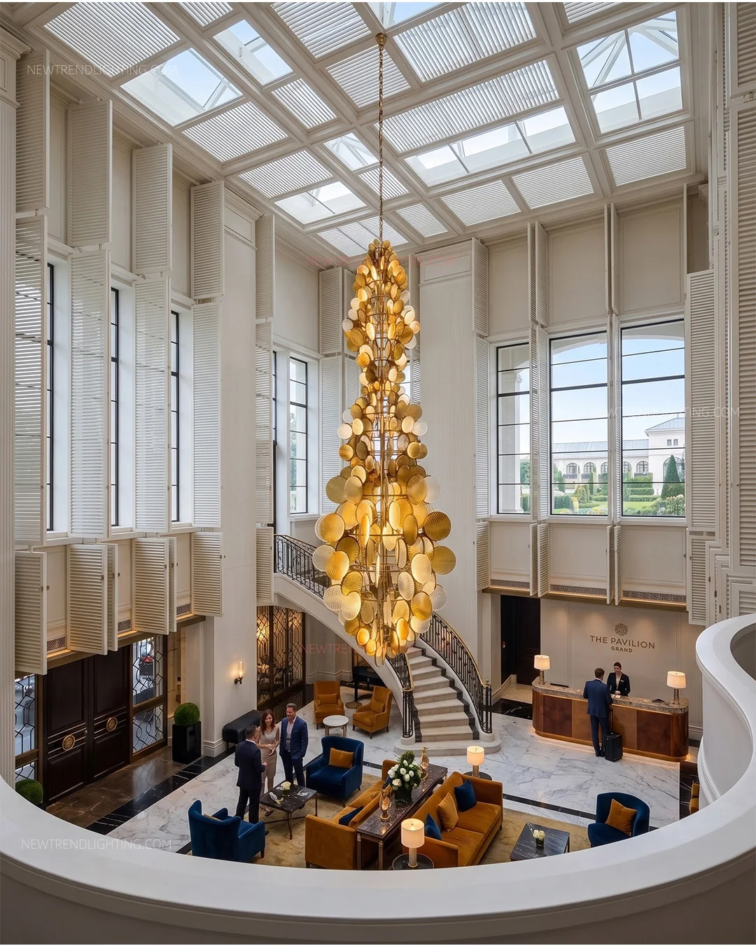 cpl 520 custom sculptural led chandelier oversized bespoke art installation lighting manufacturer for grand hotel halls-3