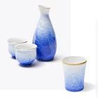 Crystalline Glaze Cup Traditional Color Variations Kyoto Porcelain Sake Set Porcelain Flower Vase