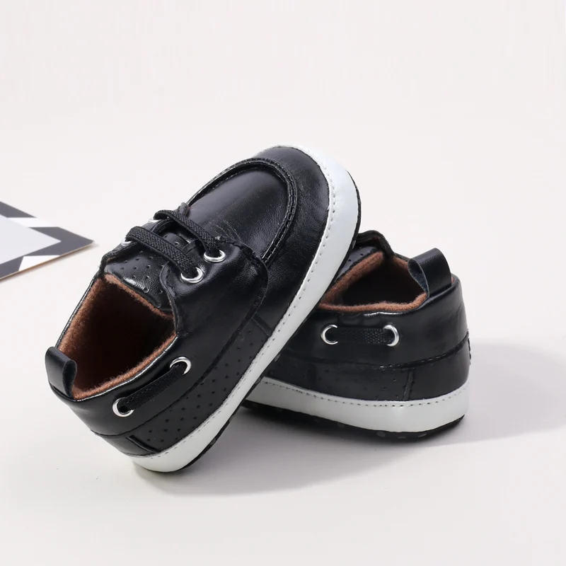 Ashional PU Baby Dress Shoes for Boys Spring Season Sprint Autumn Lightweight Breathable Anti-Slip Solid Pattern supplier