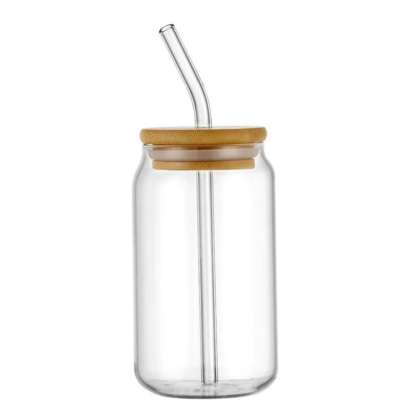 BPA FREE Glass cup with straw glass coffee cup with straw and lid glass cups with lid