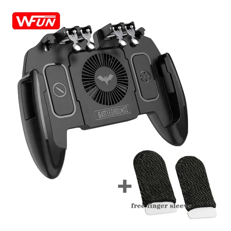 m11 six finger gamepad pub g cooling fan ios android mobile joystick game controller with l1r1 trigger buy mobile game controller phone gaming controller gamepad cooling product on alibaba com