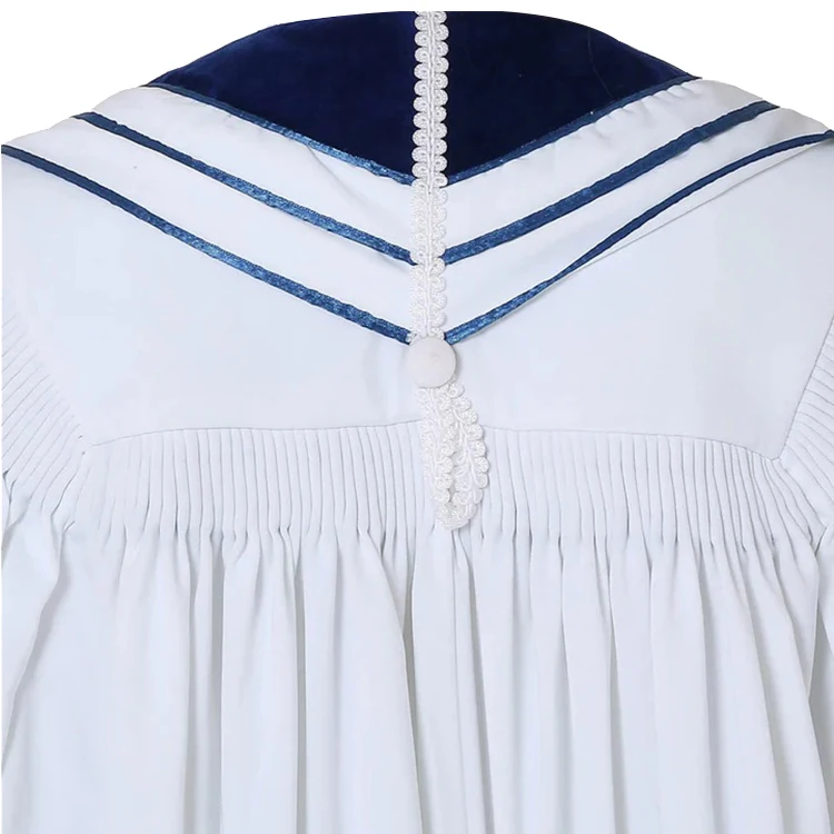 Customized Handmade Front Pleats Church Uniform Embroidery Cross Bishop Church Clergy Robes With Lined Bell Sleeves supplier