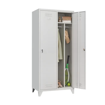 Used 2 Door Locker Cabinet with Sloped Top for School   Hospital Filing Cabinets for Sale