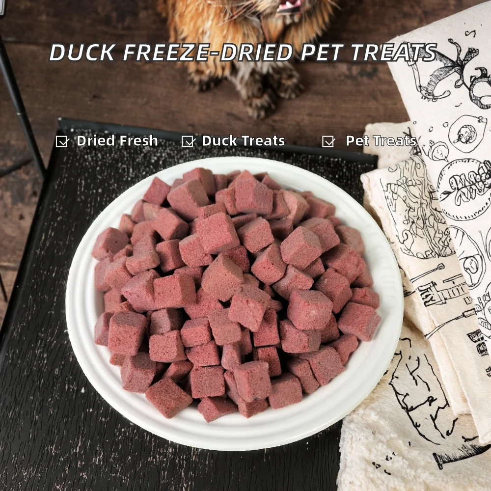 OEM Customized Freeze-Dried Duck Meat Cat Dog Food Supplement 100% Natural Eco-friendly High-protein Digestive Health Treats supplier