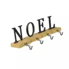 Christmas Stocking Holder Christmas Decor Set Of 4 Metal NOEL Letter Stocking Holder With Wood Weighted Bottom