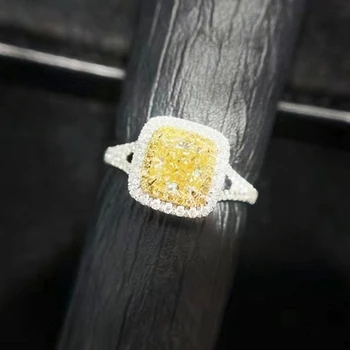 Sgarit Jewelry Manufacturer Custom Jewelry Wholesale Price 1.001Ct-1.037Ct Genuine Yellow Diamond Rings Wedding 18K Gold Jewelry