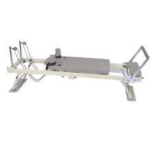 MKAS Custom Home Shape 120Kg Fold Up Reformer Pilates Bed Extended Rail Latex With Small Pillow Pilates Reformer